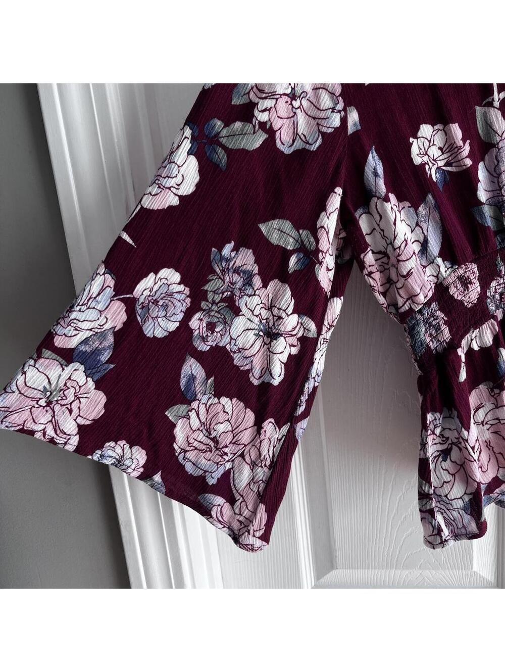 American Rag Cie Women's Purple and Burgundy Blous - Picture 5 of 8